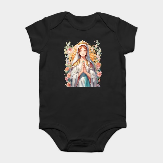 Immaculate Heart of Mary Baby Bodysuit by animegirlnft